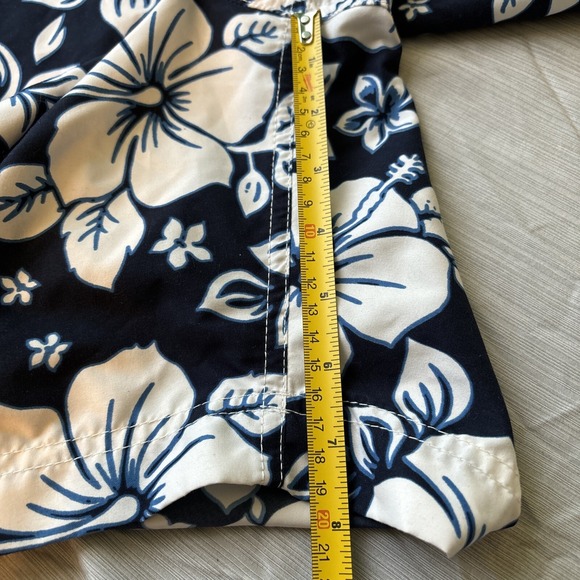 Tommy HilfiMen's Board Shorts Swimming Trunks Sz XL Blue Hawaiian Floral Pockets - Picture 4 of 9